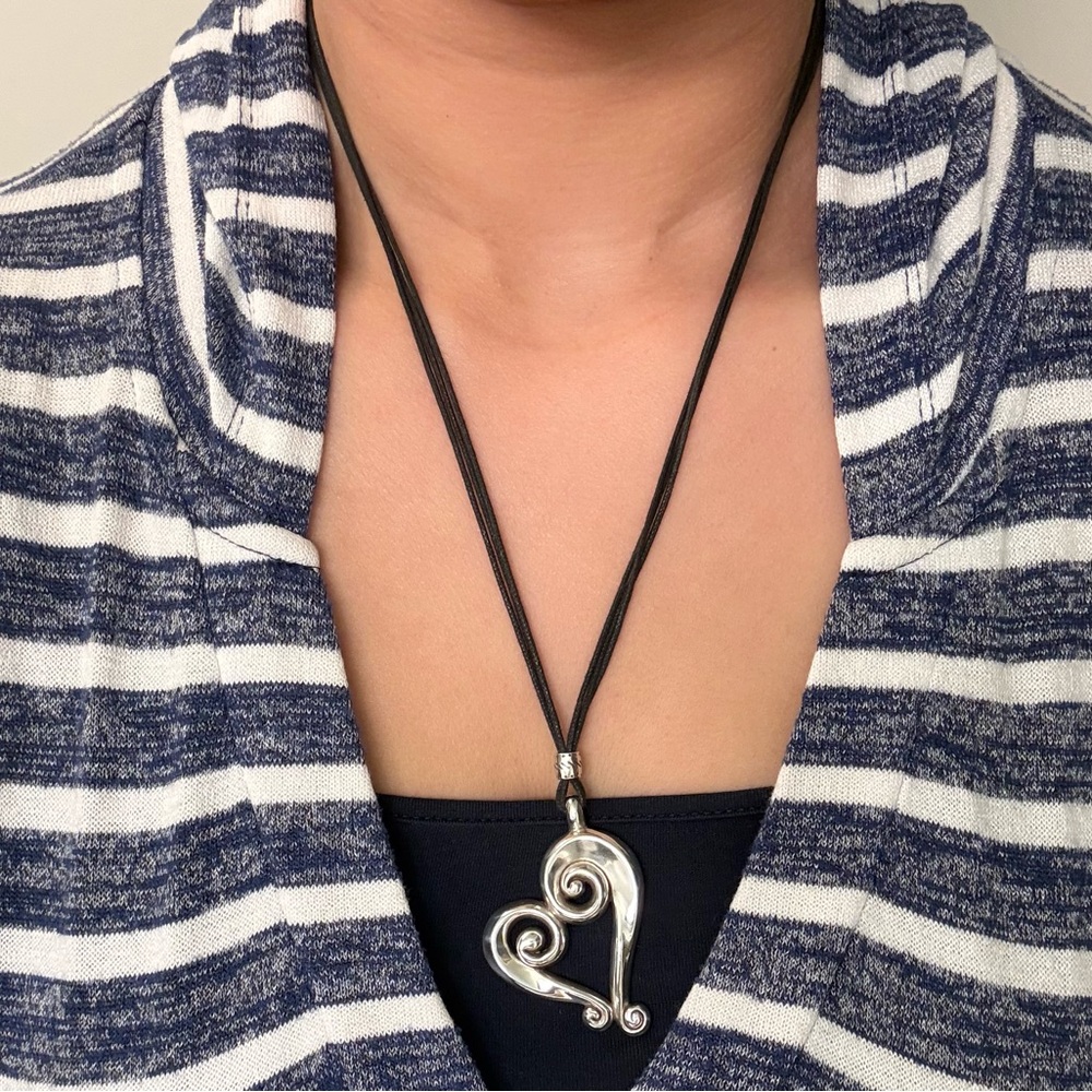 Brighton Triple Strand Silver Heart Necklace